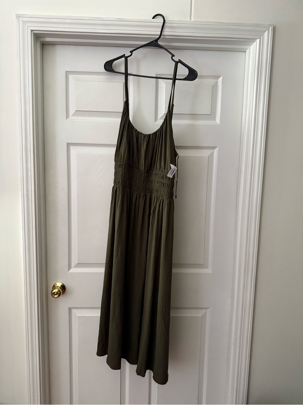 Old Navy Olive Maxi Dress with Spaghetti Straps